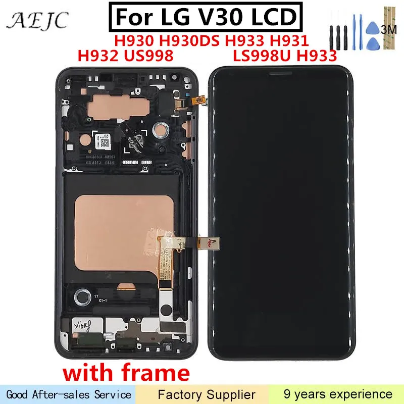 

For LG V30 LCD Display with Touch Screen Digitizer Assembly Replacement 6" For LG V30 H932 US998 LS998U H933 Touch Screen