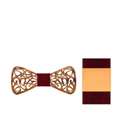 Зебра деревянные полые галстук-бабочка ручной работы Винтаж экологические европейские и американские бабочку Горячая деревянный