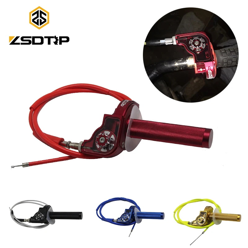 ZSDTRP CNC алюминиевая рукоятка дроссельной заслонки для мотокросса + ТРОС 22 мм