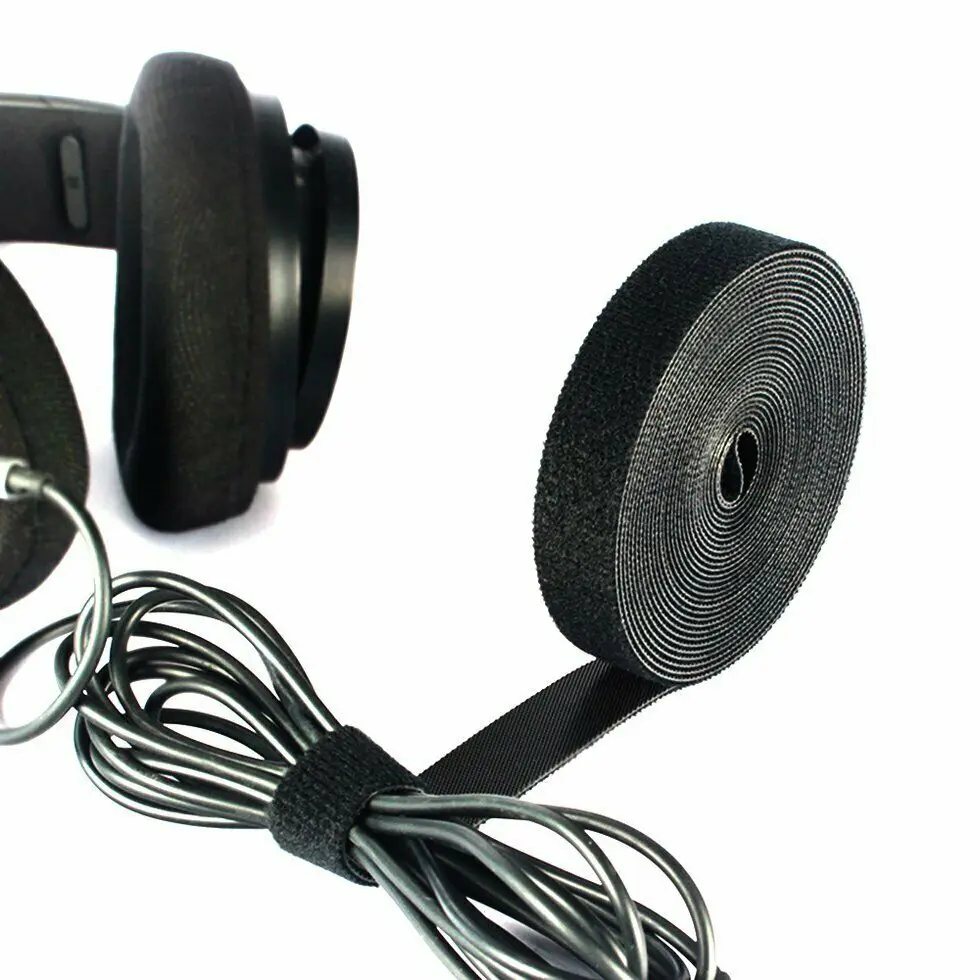 5 м DIY пластиковые нейлоновые кабельные стяжки менеджер намотки зажимы для