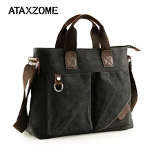 ATAXZOME модная мужская сумка, высокое качество, холщовые портфели, износостойкие Легкие мужские деловые сумки, подарок для мужчин B1028
