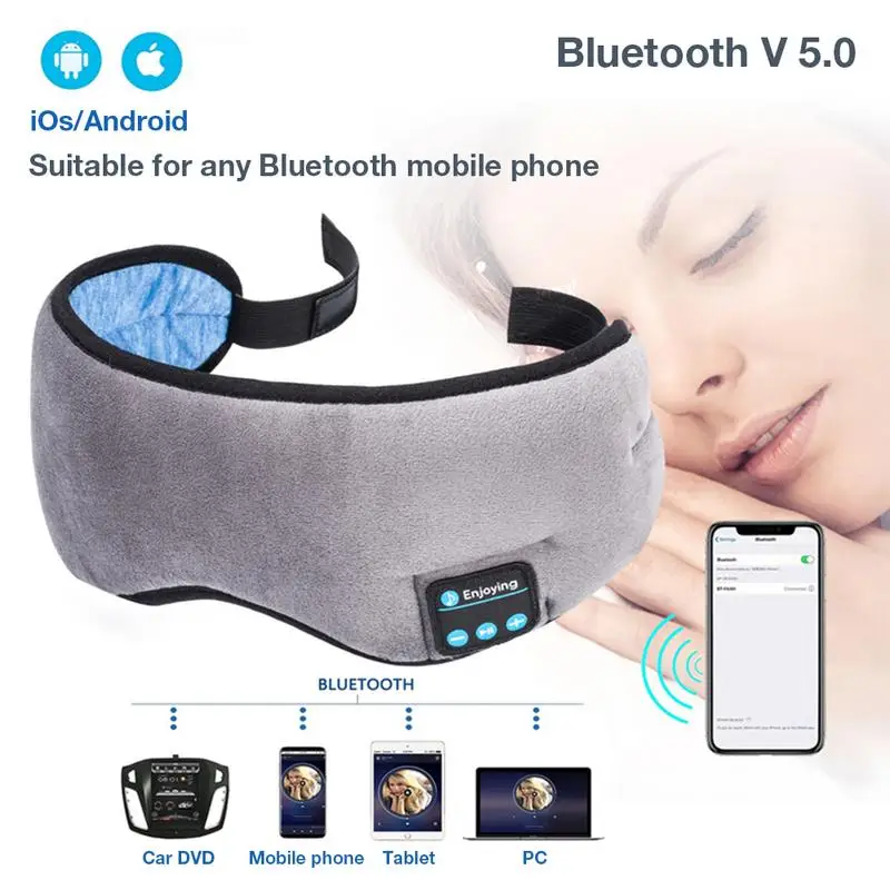 Bluetooth V5.0 маска для сна наушники тени глаз беспроводная Крышка Встроенные колонки