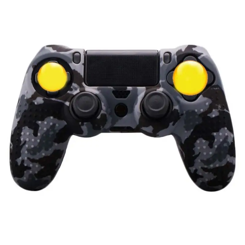 Камуфляжный силиконовый чехол для PS4 с ремешком на руку|Геймпады| |