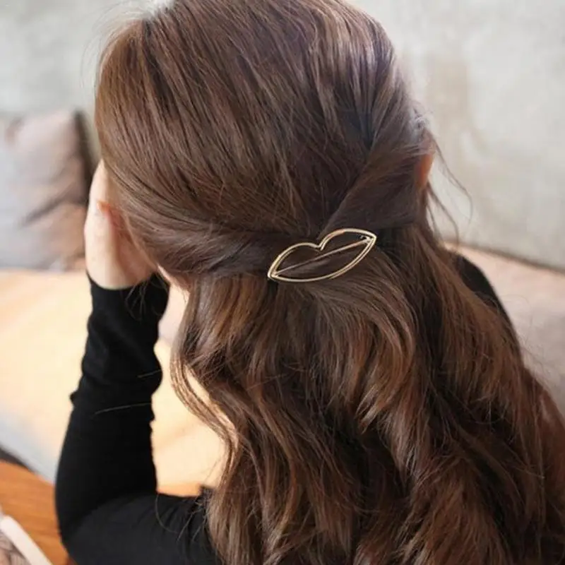 

Fashion Woman Hair Accessories Triangle Hair Clip Pin Metal Geometric Alloy Hairband Moon Circle Hair Grip Barrette Girls Holder