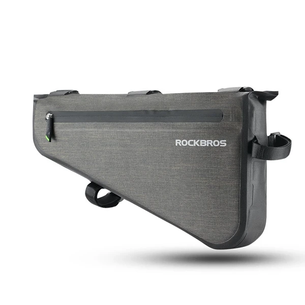

HOT-ROCKBROS Rainproof Bike Bag Large Capacity MTB Road Frame Bag Triple-Cornered Pouch Waterproof Caulking Bicycle Bag Pannie