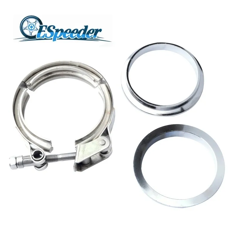 Espeeder Stainless Steel Vband Clamp Kit With Flange Turbo Exhaust