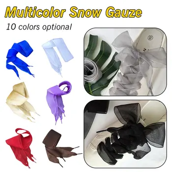 

Women Organza Shoe strings Flat Silk Satin Ribbon Shoe Laces Sneakers Sport Shoes Lace Bow