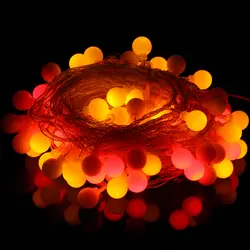 AC200-240V 10 светодио дный м Красочный светодиодный Глобус струнные огни Фея Сияющие струнные огни для рождественской свадебной вечеринки