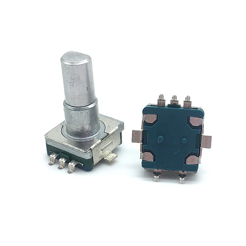 

5pcs Rotary Encoder Switch EC11 Without Push Switch Turn Left or Right Self Reset Switch 5pin SMD Handle Length 17mm Half Shaft