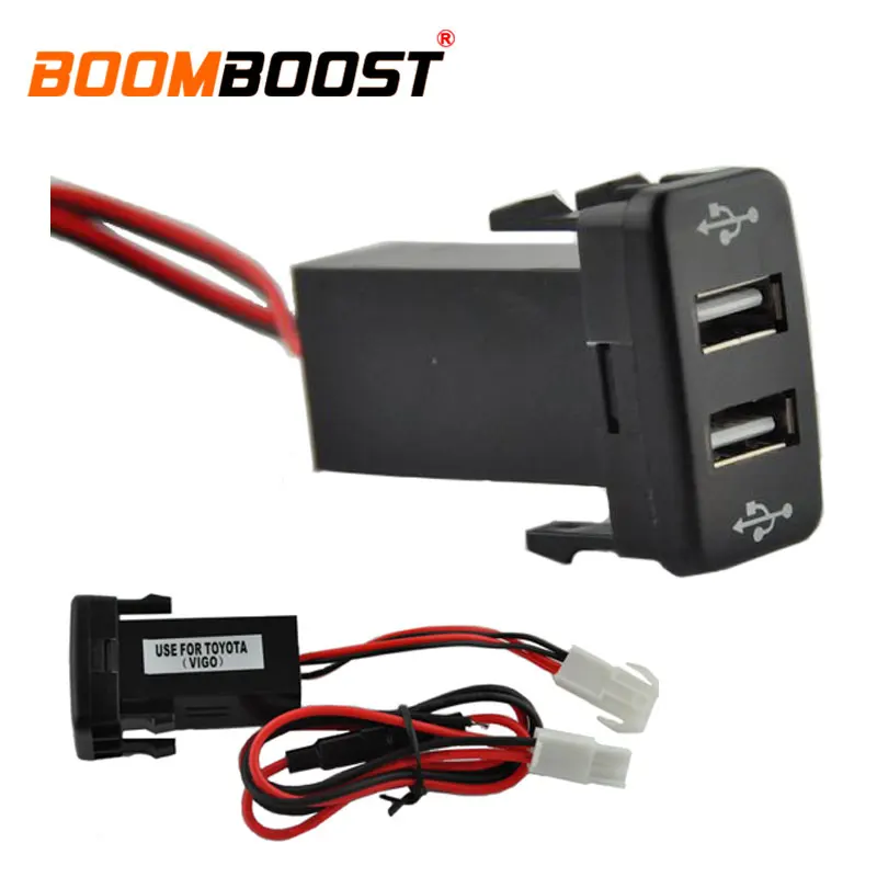 Buy Dual USB Car Charger Socket Dashboard Phone
