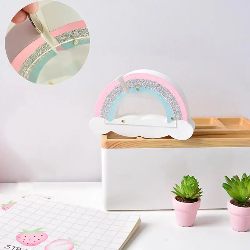 

Innovative Mini Piggy Bank Rainbow Piggy Bank Crafts Jewelry Cute Girl Children's Room Desktop Furnishings Practical Gift