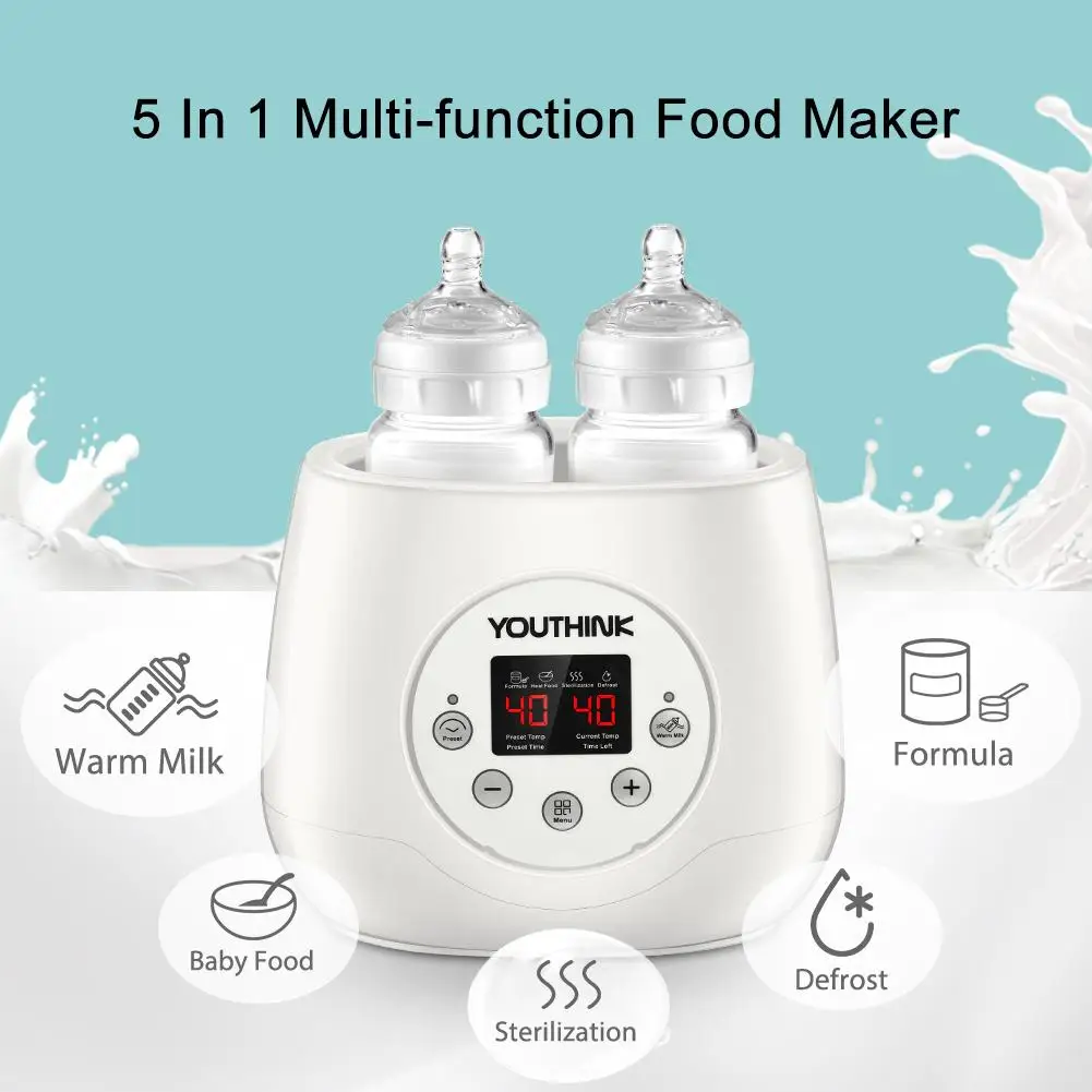 Электрический подогреватель молока для детей, двойная бутылка для кормления грудного молока, подогреватель детского питания и стерилизаторы, интеллектуальная термостатическая система