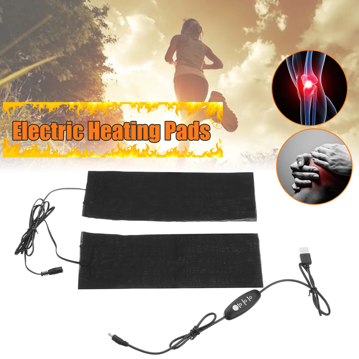 

1 Set 9W Electric Heating Pads Winter Thermal Clothes DIY Mobile Warming For Insoles Trouser Legs Arm Washable Tablet Sheet Mat