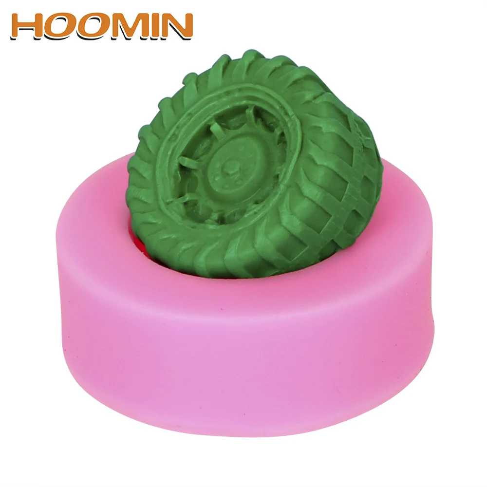 

HOOMIN 3D Car Tire Shape Silicone Fondant Mold DIY Cake Decorating Tools Chocolate Confectionery Mold Cake Tools Baking Tool