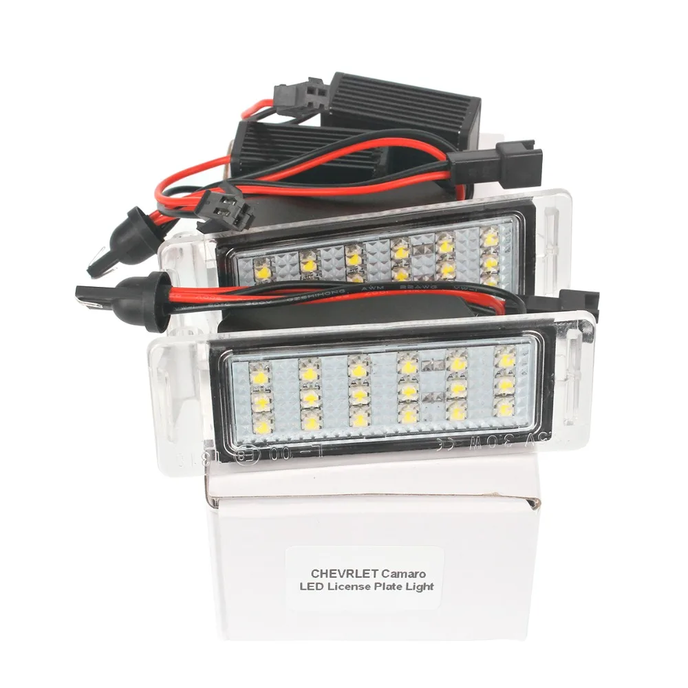 2 шт./лот автомобиля 18 SMD СВЕТОДИОДНЫЙ led номер номерные знаки для мотоциклов Свет Chevrolet Camaro Авто 12 В без ошибок Canbus замена лампы