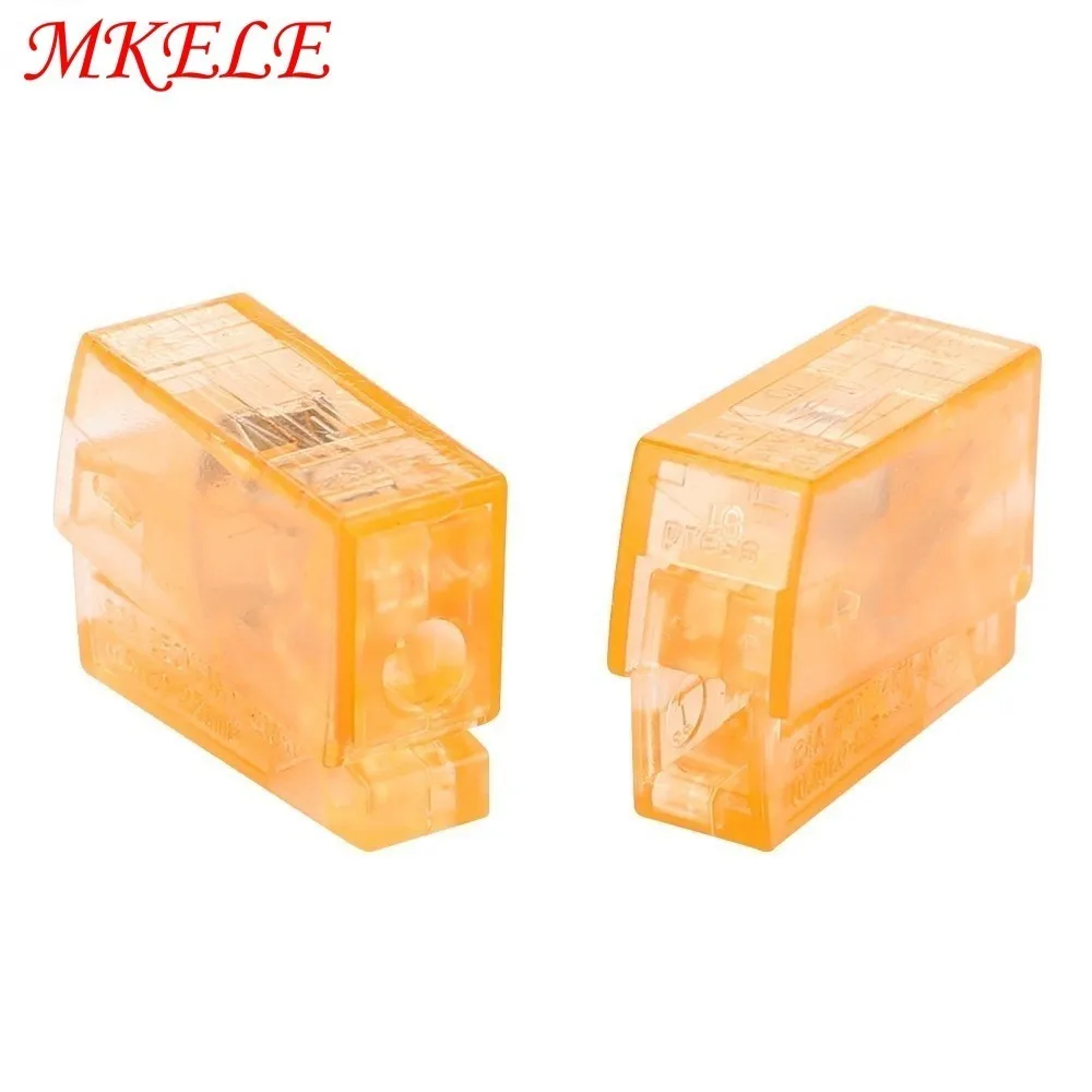 

30 Piece Transparent Wire Connector Plastic Box Single 1 Pin Cable Wiring Connecting Connector For Lamp MKVSE-101-C