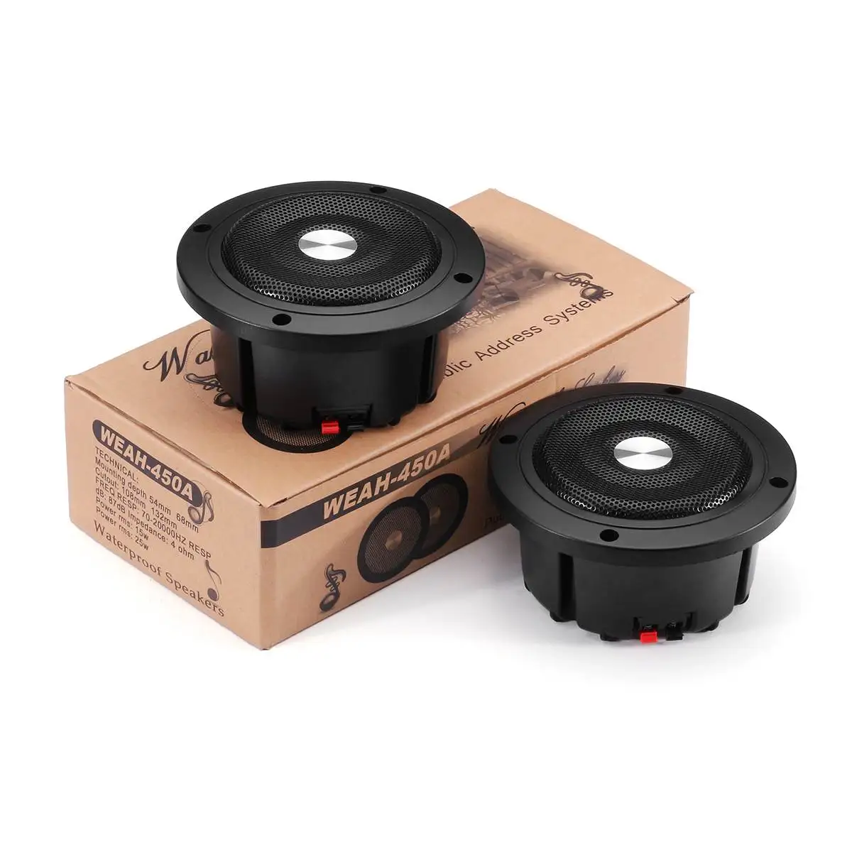 5.2inch 60W Round Ceiling In-Wall Home Audio Speakers System Flush Mount Speaker With Amplifier Ceiling Speaker