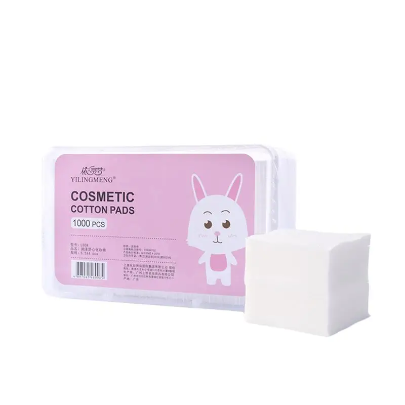 1000pcs Makeup Facial Thin Cotton Pads Soft Cosmetic Pad with Storage