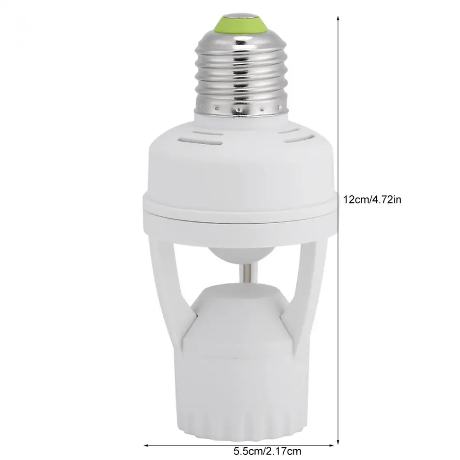 1 Pcs AC110-240V Infrared Sensor LED Socket E27 Lamp Bulb Holder Light Switch Adjustable Motion Tool. | Обустройство дома