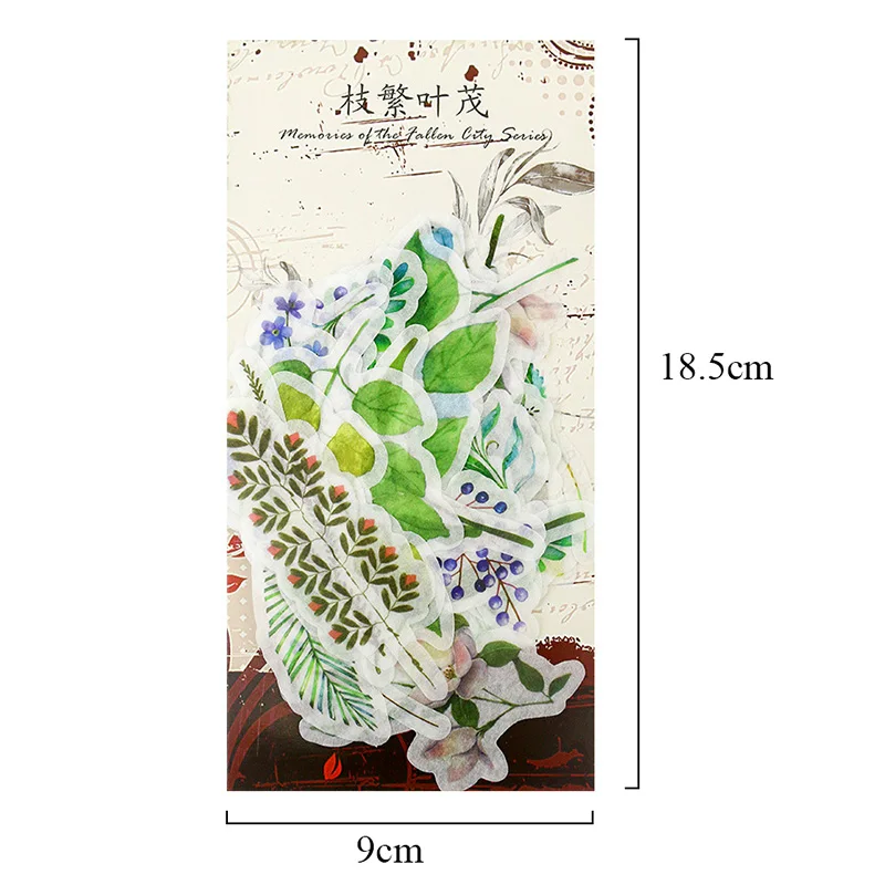 60 шт./пакет Ретро часы Sticekrs с рисунком бабочек и цветов зеленый декор из растений Васи Бумага наклейки для детей Diy Скрапбукинг детские игрушки