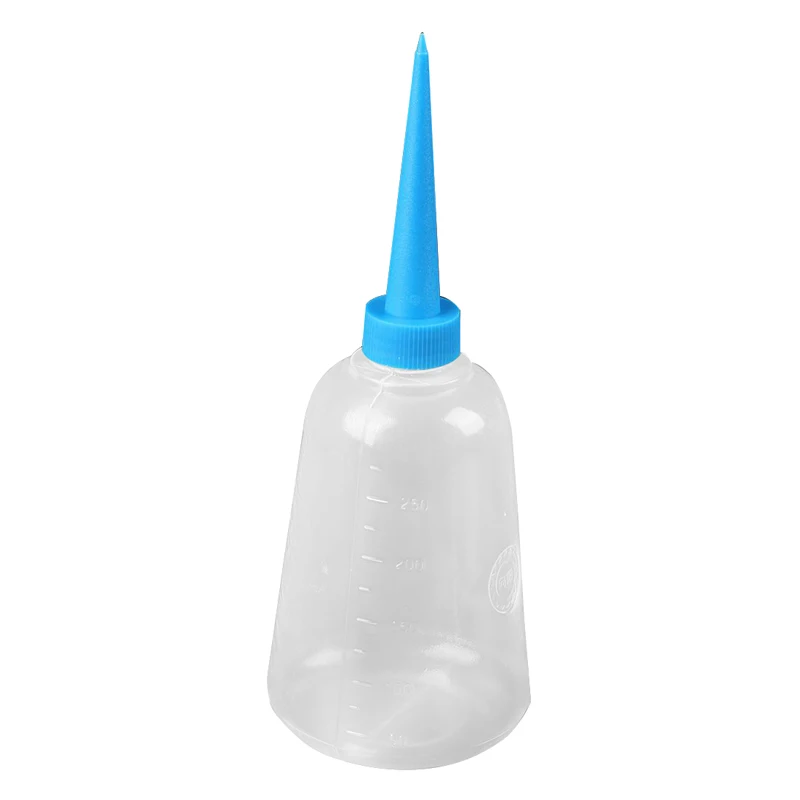 

250ml Clear Empty Needle Dropping Bottle for Liquid Glue Squeeze Applicator Refilling Eye Dropper