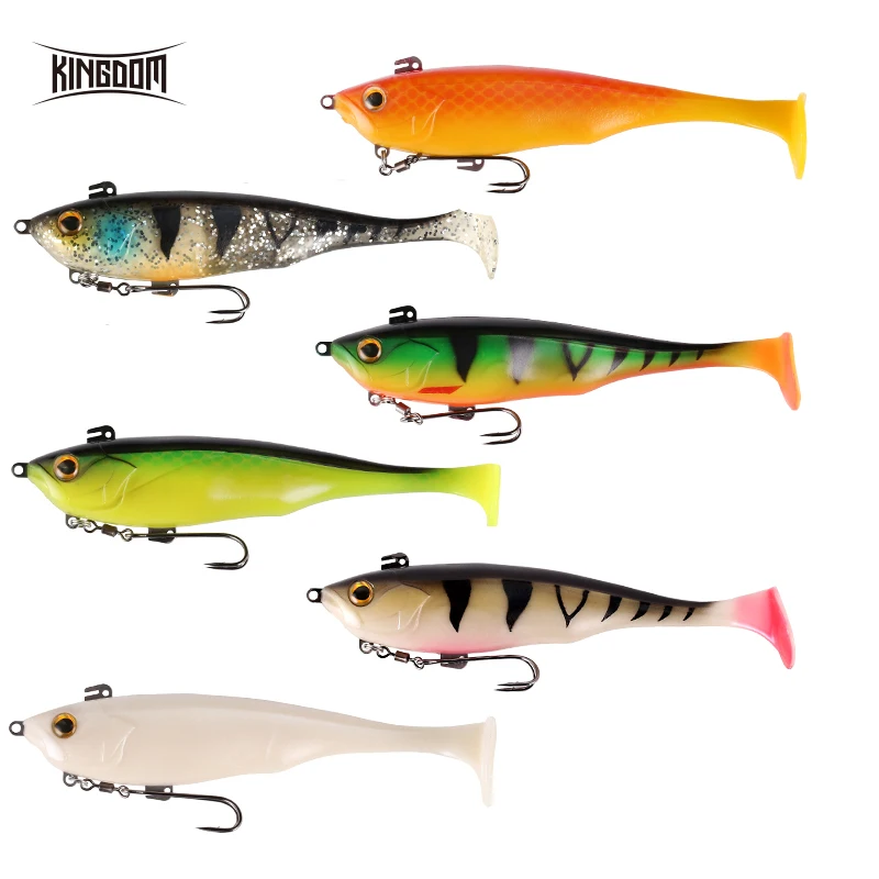 

XTS Fishing Bait 6 PCS/Lot 170mm 55g PVC Body Lead Head Multiple Uses Artificial Soft Bait Sinking Swimbait Tsunami Lure S8803