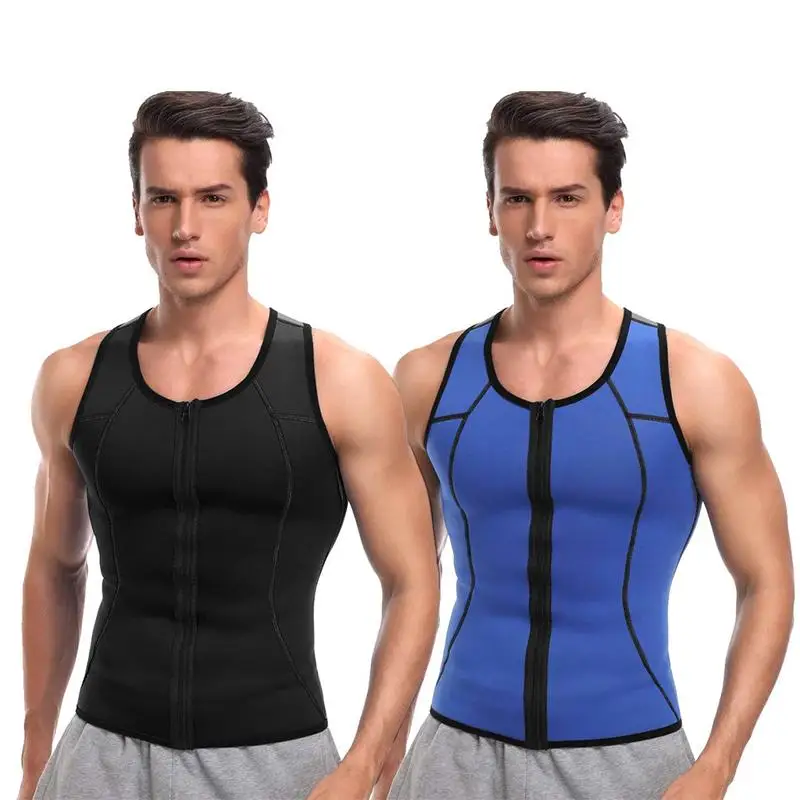 

Hot Shaper Zippered Men's Sports Vest Men Sauna Vest Sweat Hot Shapers Shirt Fit Running Shirt Men Shaper Sports Vest Tee Slim