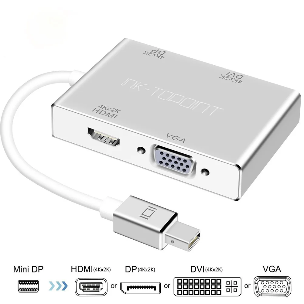 4 In 1 Transfer Adapter Converter High Definition DisplayPort To HDMI