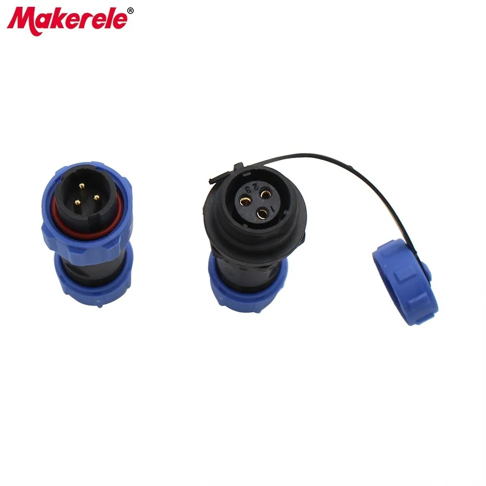 

IP68 Aviation Waterproof Connectors Male And Female 13MM Butt Connector SD/SP13 3P Aeronautical Plug And Socket