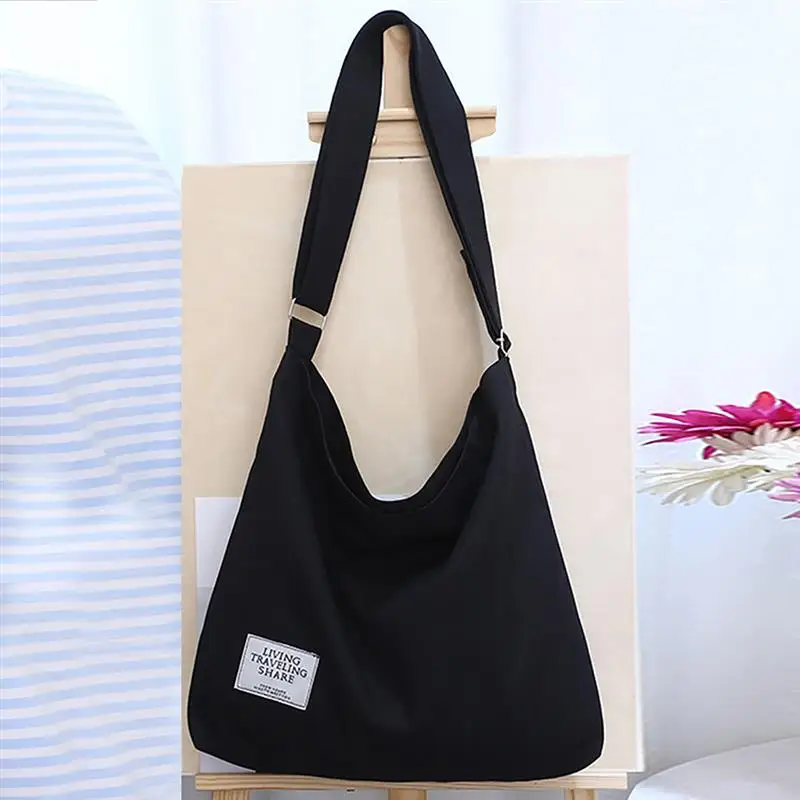 

Casual Canvas Women Handbag Lightweight Large Capacity Shoulder Shopping Bag For Ladies Girls Sac a Main Femme