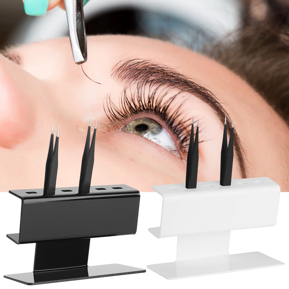 

Eyelash Extension Plastic Tweezers Shelf Holder 6pcs Tweezer Stand Positions Eye Lashes Extention Beauty makeup tool Accessories