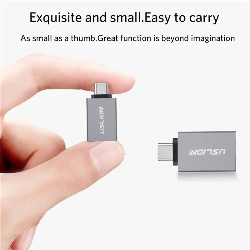 USLION usb type c для Usb 3,0 адаптер OTG type C кабель конвертер для samsung Galaxy S8 S9 OTG адаптер Поддержка передачи данных