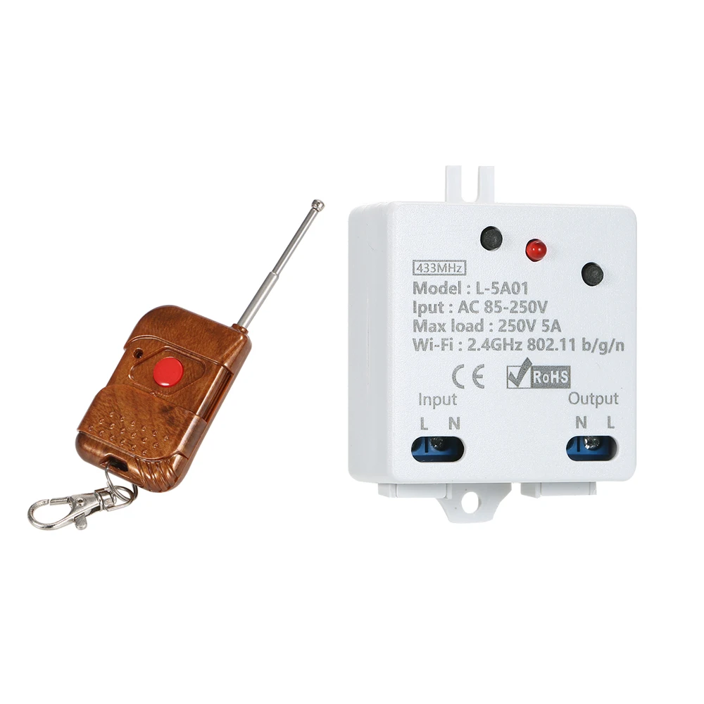 

eWeLink RF 433MHz WI-FI Smart Switch 5A/1100W Wireless Switch with Timing Function Remote Controller For Android/IOS APP Control