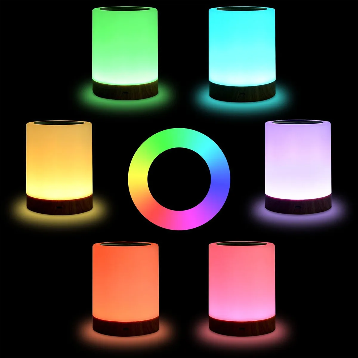 

7 Colors Light Adjustable LED Colorful USB Rechargeble Night lights Table Bedside Nursing Lamp Home Decor light Bedroom Gifts 5V