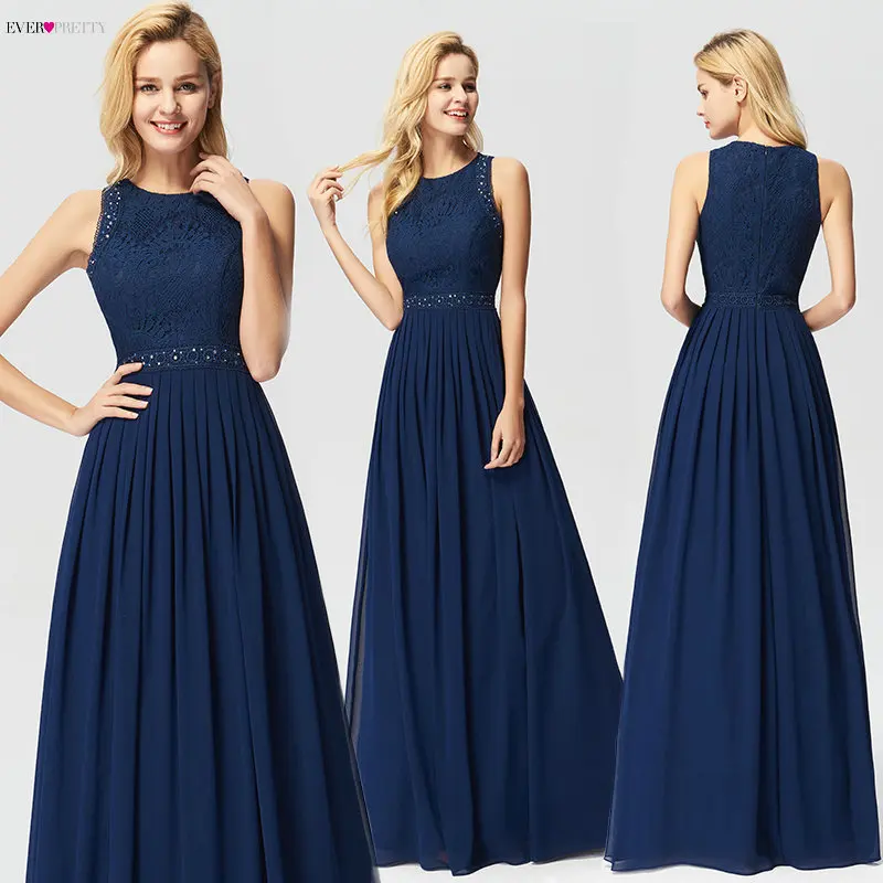 Женское длинное платье подружки невесты Ever Pretty розовое элегантное