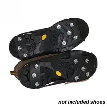 1 Pair Outdoor Ice Floes Gripper 8 Nails Snow Crampons Strap Climbing Cleats Spikes Non Slip Boots Silicone Ice Stud Shoes Grip