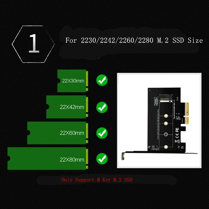 PCI Express E 3 0 X4 to M.2 NGFF M слот для ключа конвертер адаптер карта M2 Nvme PCIE SSD Riser