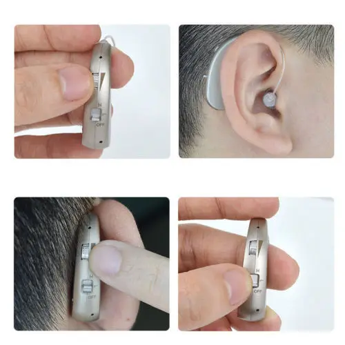 Rechargeable Digital Hearing Aid Severe Loss Invisible BTE Ear Aids High Power Amplifier 1pc