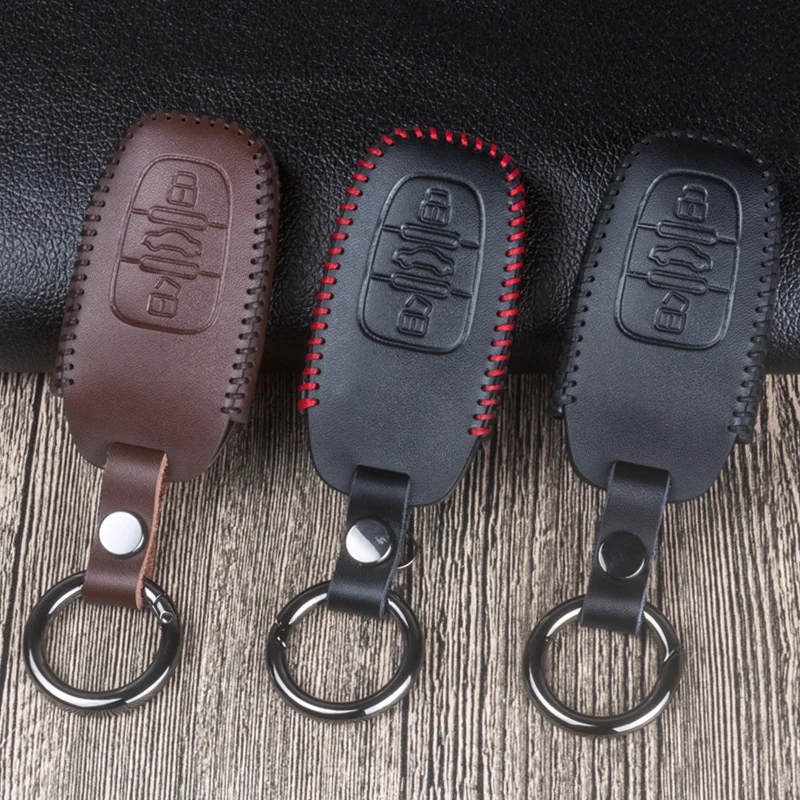 

Leather Car Remote Key Fob Shell Cover Case For Audi A1 A3 A4 B6 B8 B7 B5 A6 C5 C6 A5 Q3 Q5 Q7 TT R8 S3 S4 S5 S6 S7 Accessories