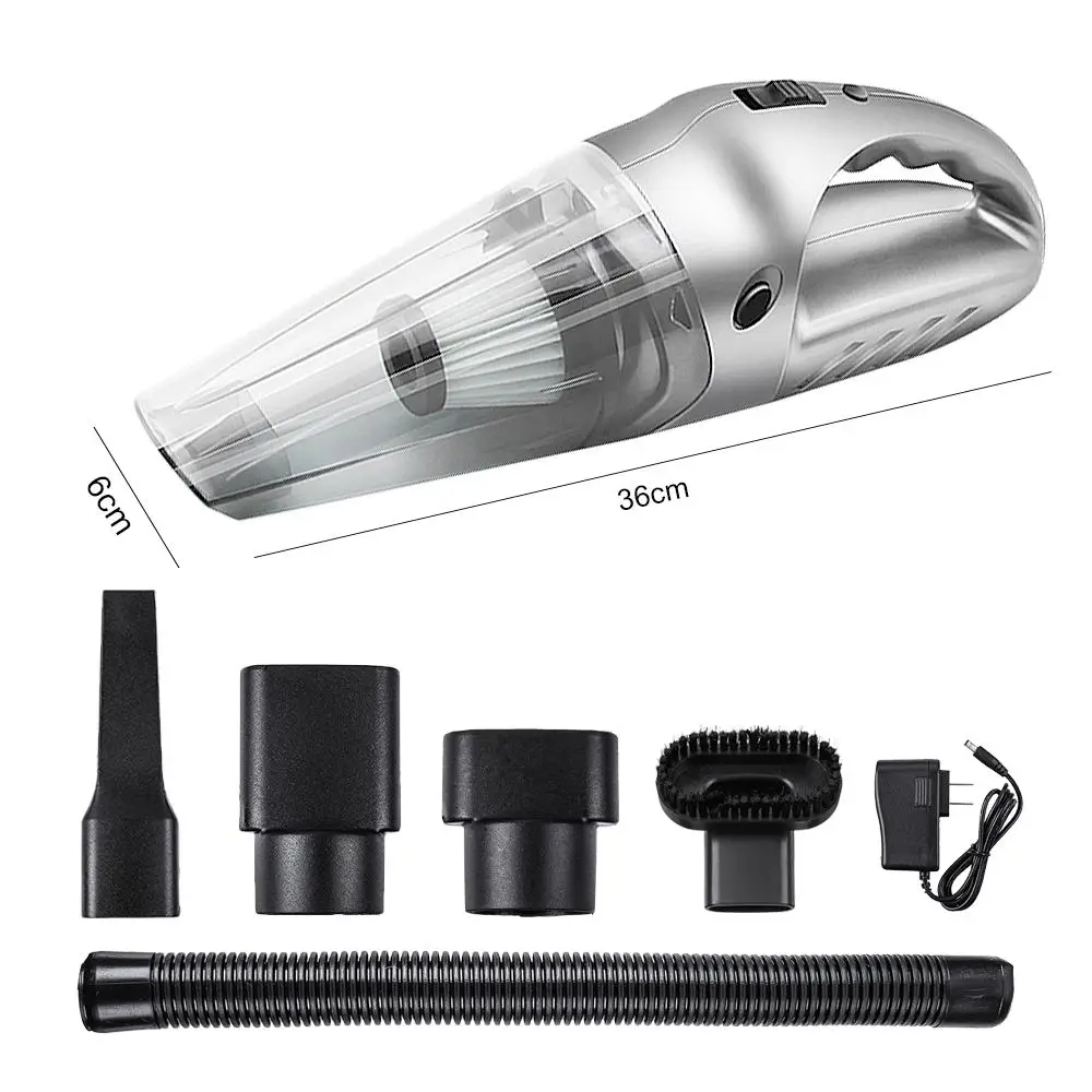

Cordless Portable Car Vacuum Cleaner Wet Dry Powerful with LED Light Rechargeable Handheld Vacuum Cleaner For Auto Home 120W