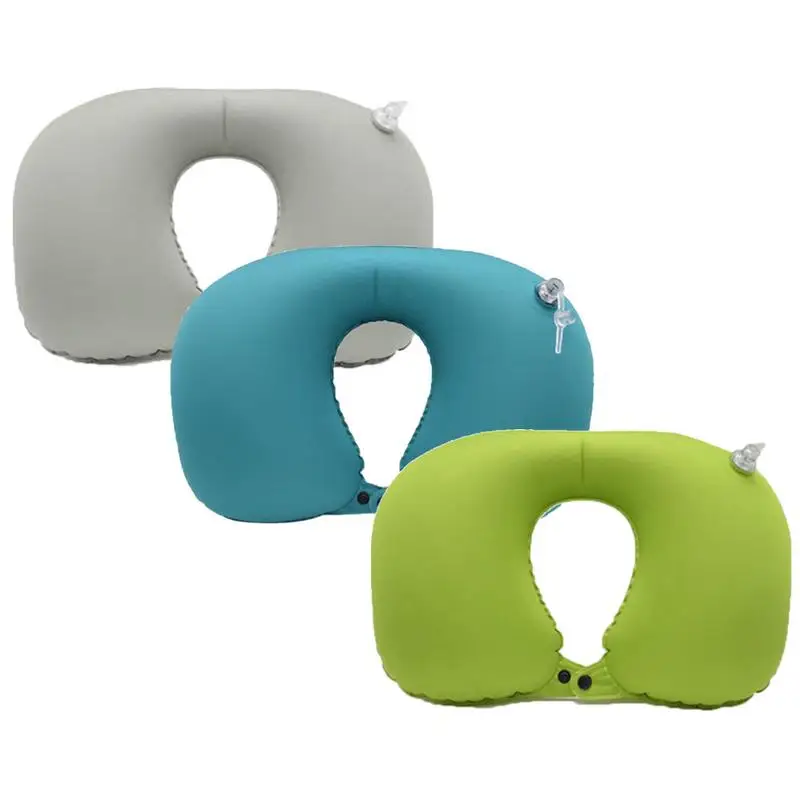 

Neck Cervical Nursing Health Adult Portable Lightweight Blowing U-Shaped Travel Pillow Support In Airplane Car Train Bus Home