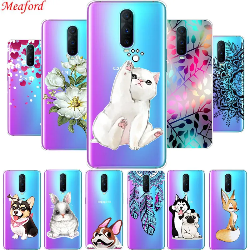 

Case For OPPO R17 PRO Case 6.4" clear soft TPU back cover for OPPO RX17 PRO case silicone coque R17 R 17 PRO funda floral capa