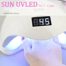 Горячая SUN5 48 Вт Профессиональная УФ светодиодная лампа для сушки ногтей машина для полировки ногтей Гель-арт инструмент