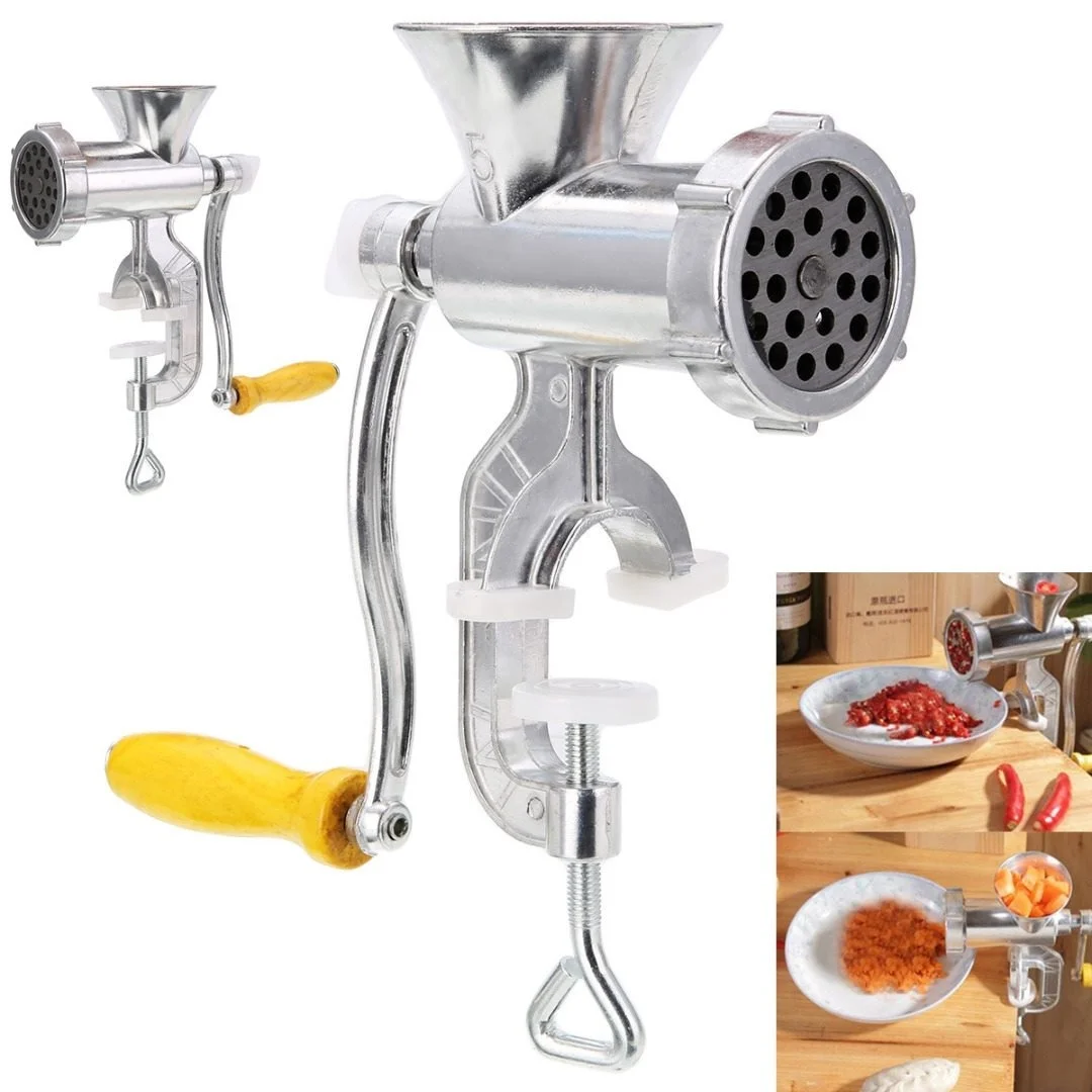 

Manual Multifunction Meat Grinder Kitchen Home Meat Chopper for Meat Squeeze Noodles Aluminum Alloy