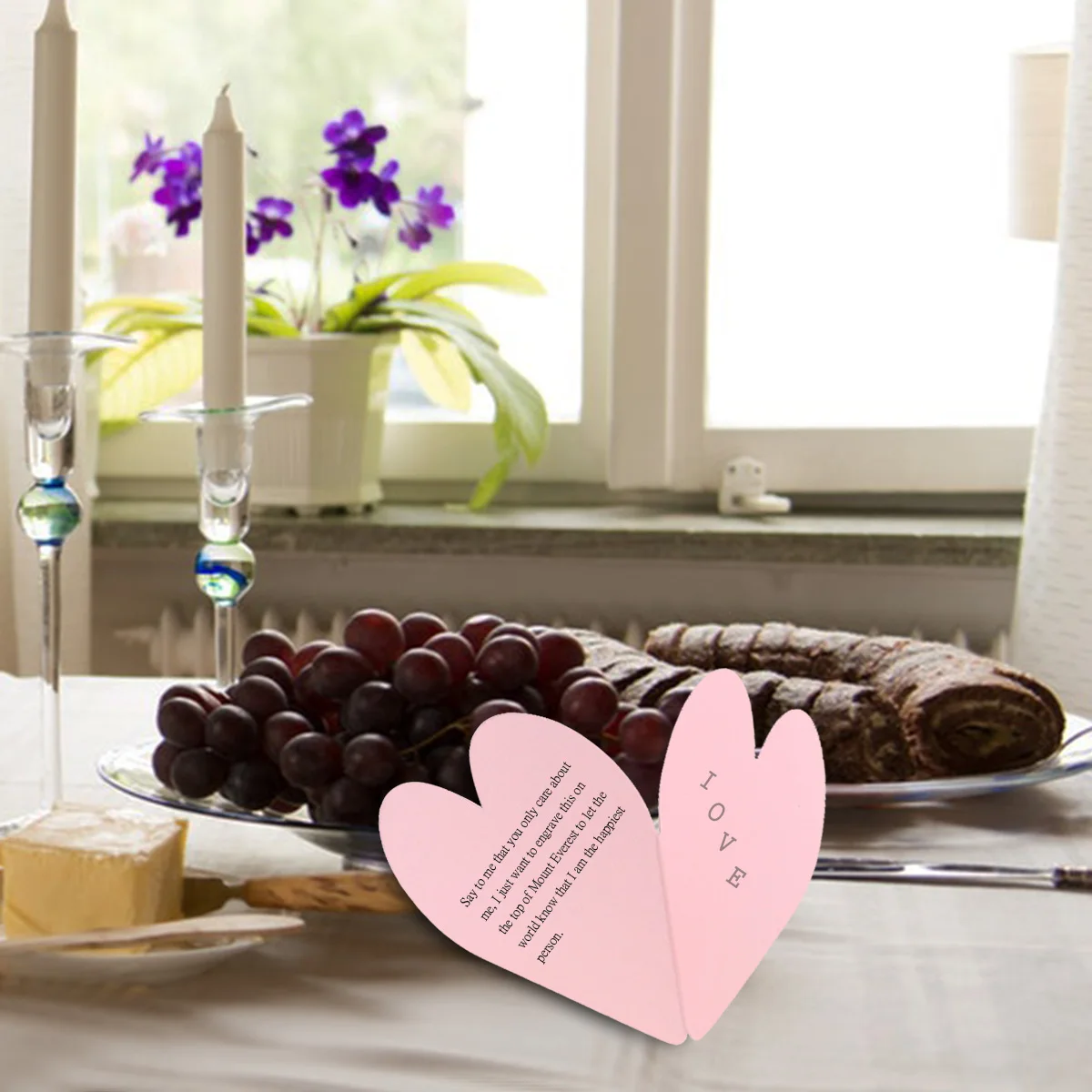 10 шт в форме сердца поздравительные открытки складной тип бумаги прекрасная маленькая карточка с текстом на День святого Валентина Свадьба День благодарения открытки