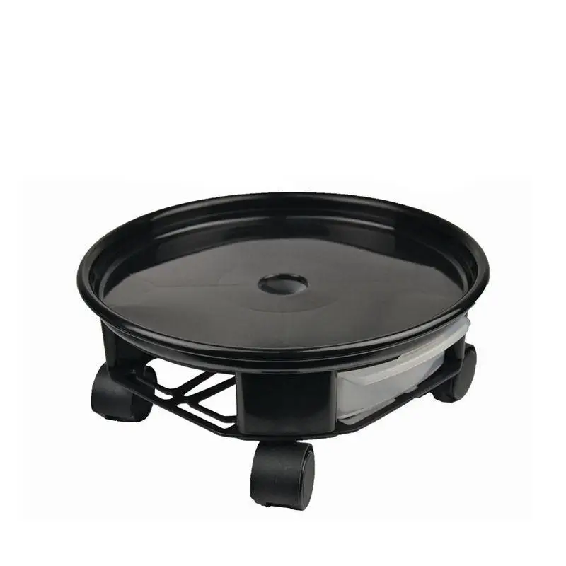 

Adeeing Natural Resin Round Plant Trolley With Caster Wheels And Water Drawer