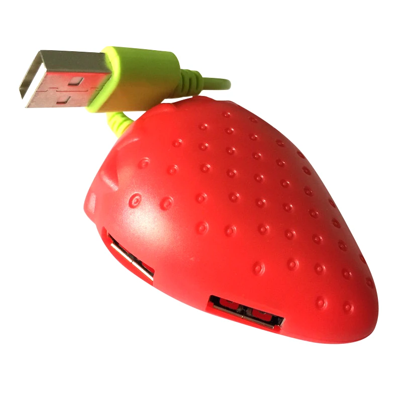 Милый фруктовый стиль в форме клубники 4 порта Usb 2 0 концентратор для ноутбука