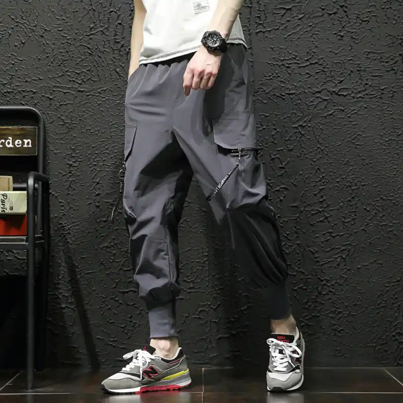 track pants with side zipper