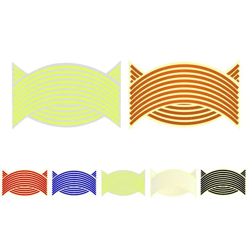 

Reflective Fluorescent Car Motorcycle Wheel Sticker Waterproof No Fading Motorcycle Wheel Sticker Not Easy To Fall Fast Delivery