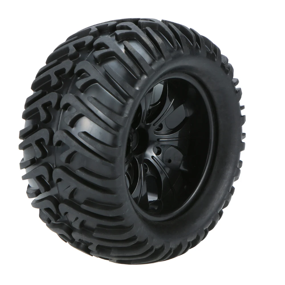 4 шт. черный обод колеса и шина для 1/10 HSP 94111 94188 аксессуары Monster Truck|Детали